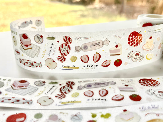 NEW! Wild Berry - Candy Apple Dreams | Kiss-cut | 4.5cm Glitter PET Tape | Release Paper | 5.22M