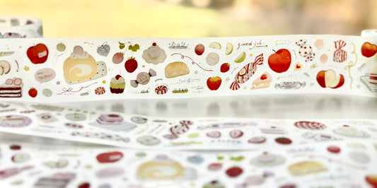 NEW! Wild Berry - Candy Apple Dreams | Kiss-cut | 4.5cm Glitter PET Tape | Release Paper | 5.22M
