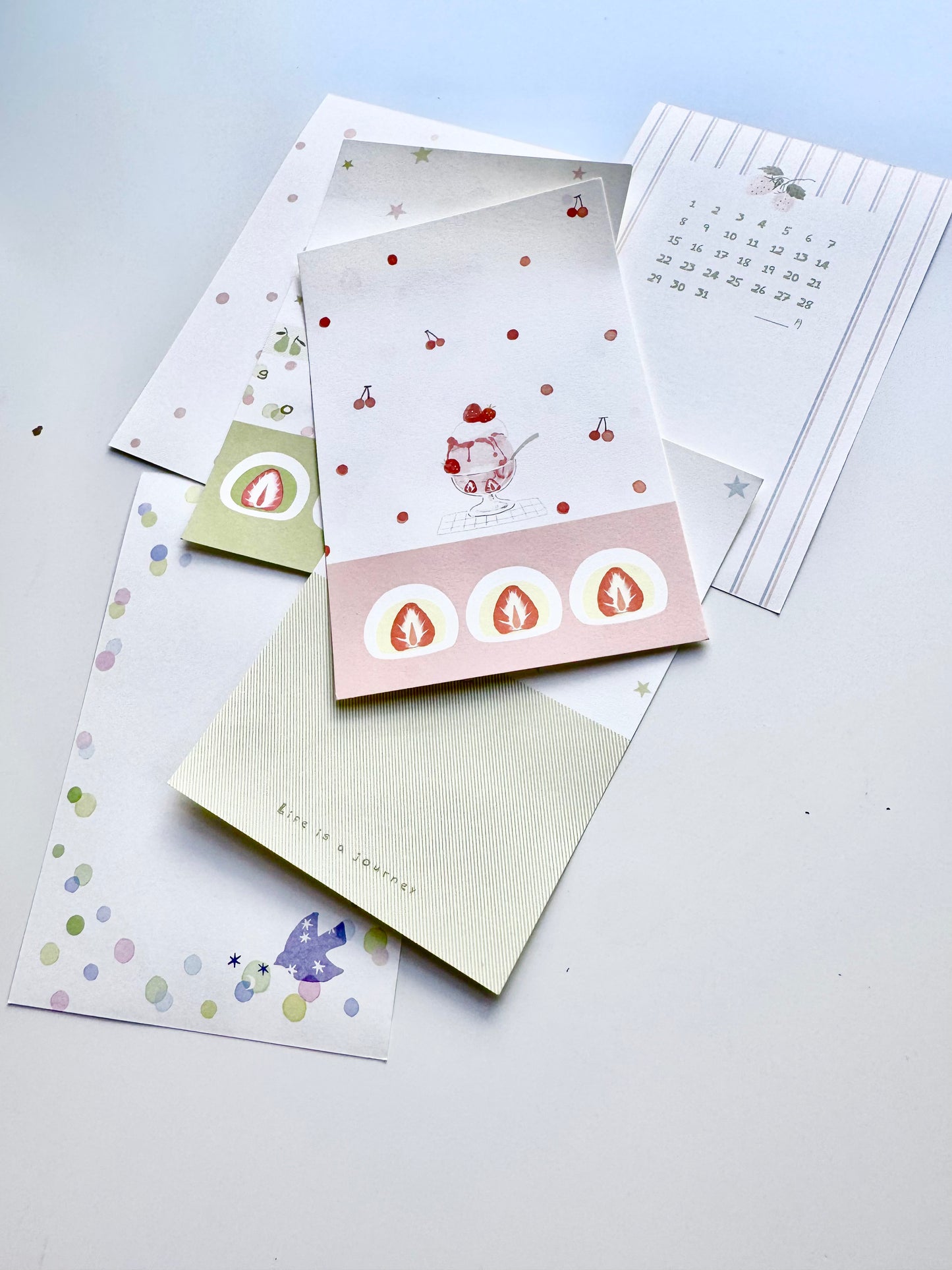 NEW! Wild Berry - Sweet |A7 Size | 30 pcs Memo Pad | Ephemera Paper | Double-sided Print