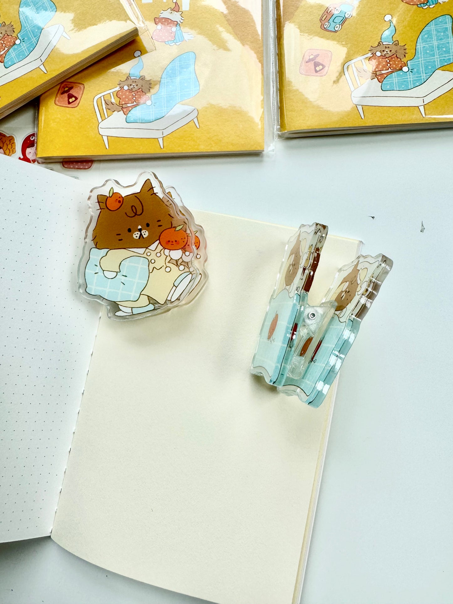 NEW! Lazy Home X Idiot_sandwich | Acrylic Clips | Journaling Accessories