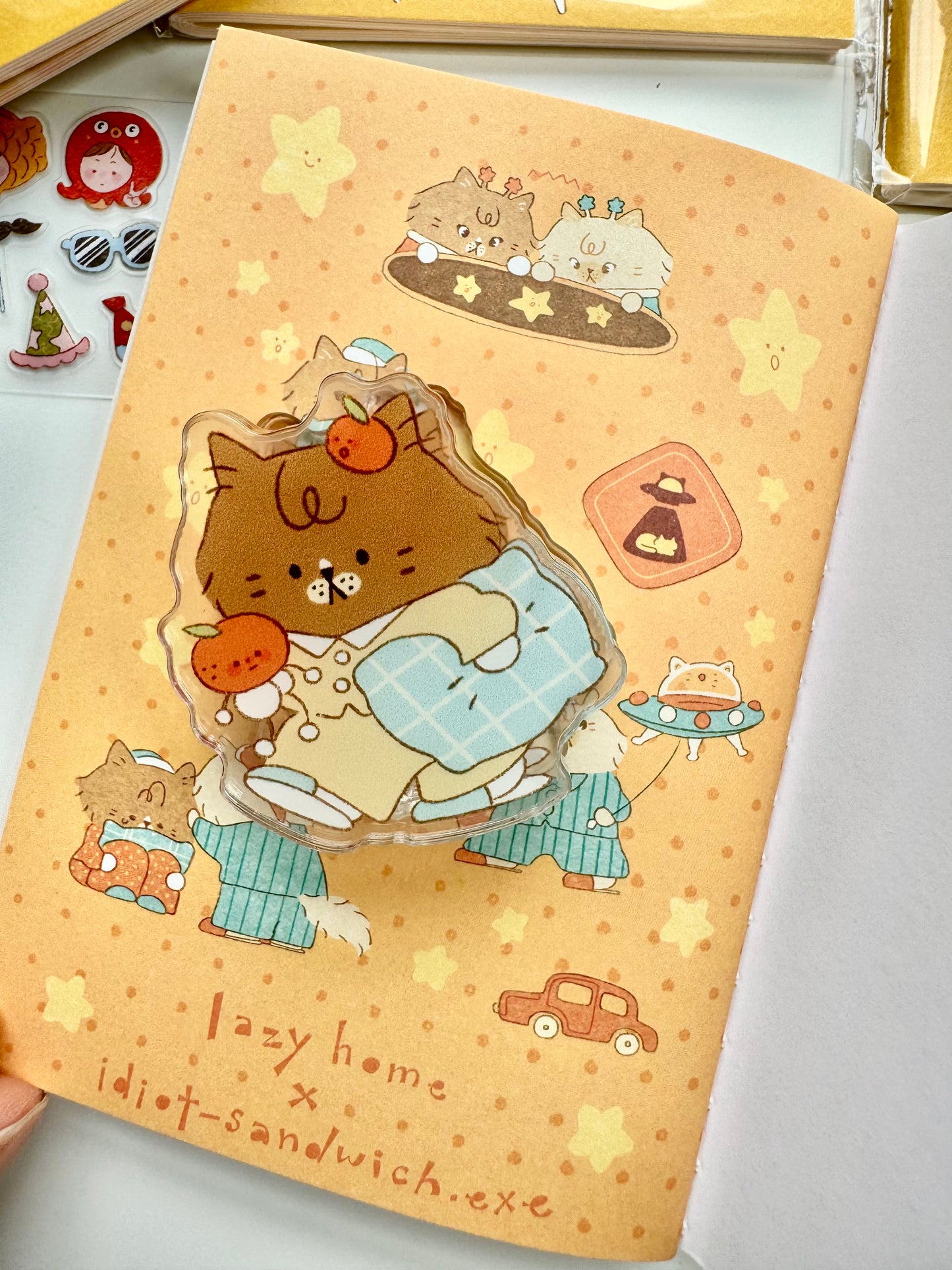 NEW! Lazy Home X Idiot_sandwich | Acrylic Clips | Journaling Accessories