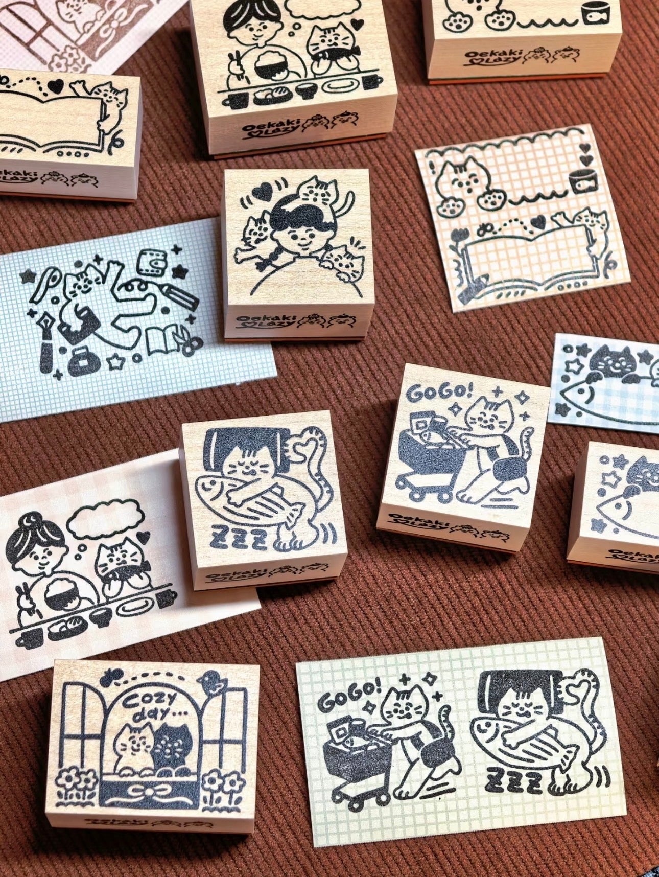 NEW! Limited Edition! Lazy X oekaki_myy - | Rubber Stamps
