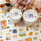NEW! Idiot_sandwich X 63penhouse - Lazy Office Cat | Kiss-cut | 4cm PET Tape | Release Paper | 5M