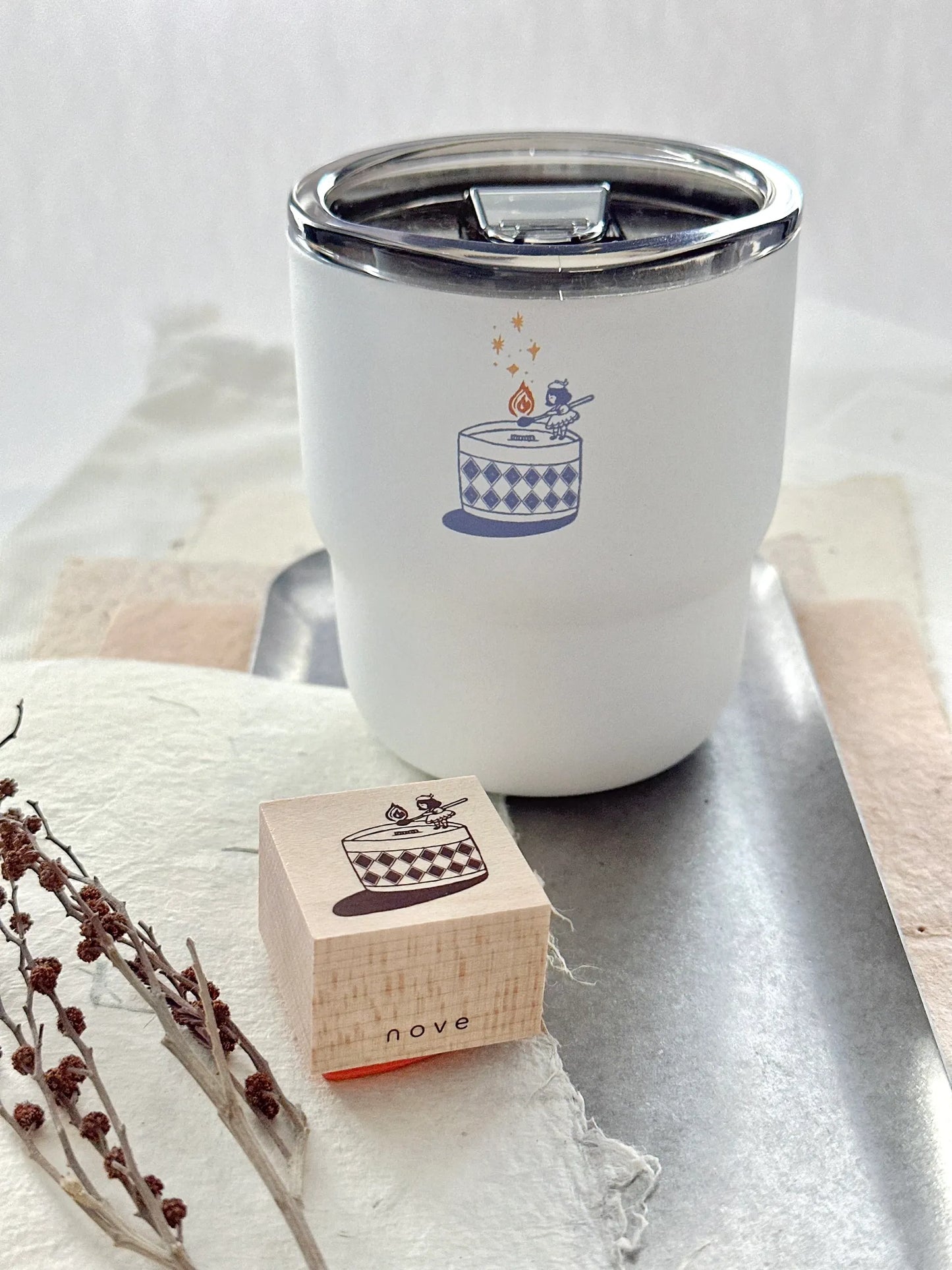 NEW! Nove Production - Little Ordinary People | 8oz Stainless Steel Cups with Lid | Journaling Accessories | Desk Decor