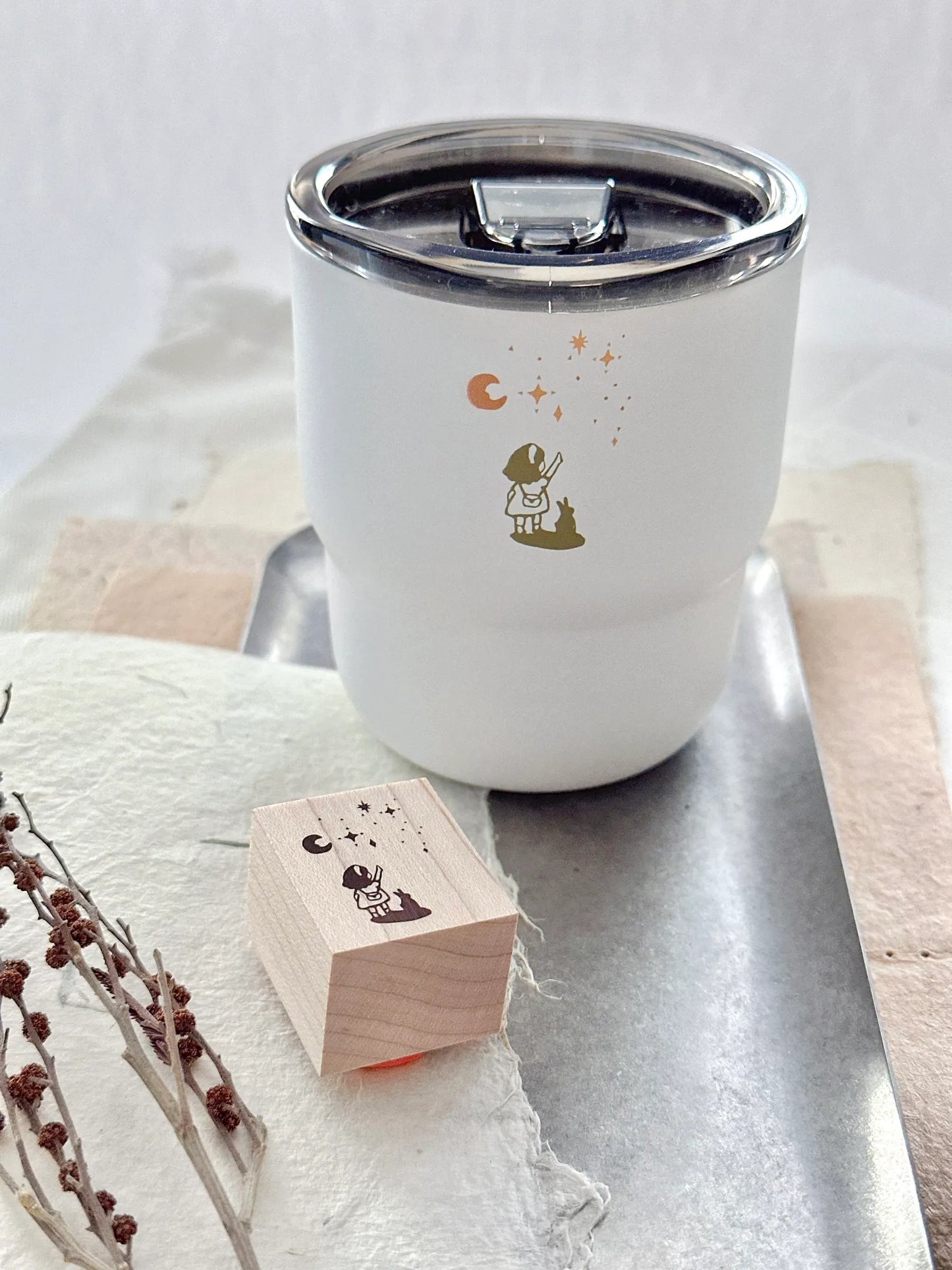 NEW! Nove Production - Little Ordinary People | 8oz Stainless Steel Cups with Lid | Journaling Accessories | Desk Decor