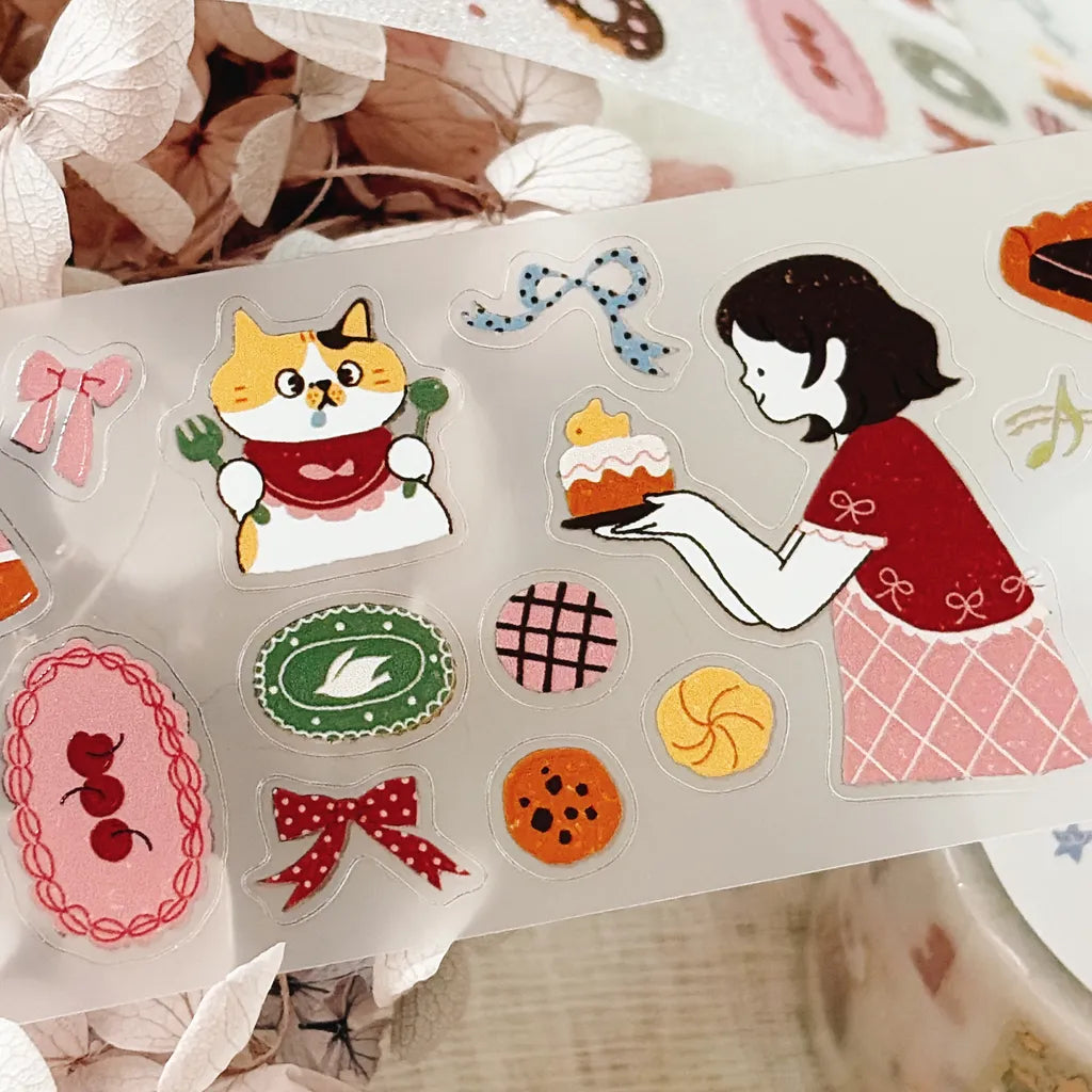 NEW! Idiot_sandwich X 63penhouse - Purrfect Break | Kiss-cut | 4cm PET Tape | Release Paper | 5M