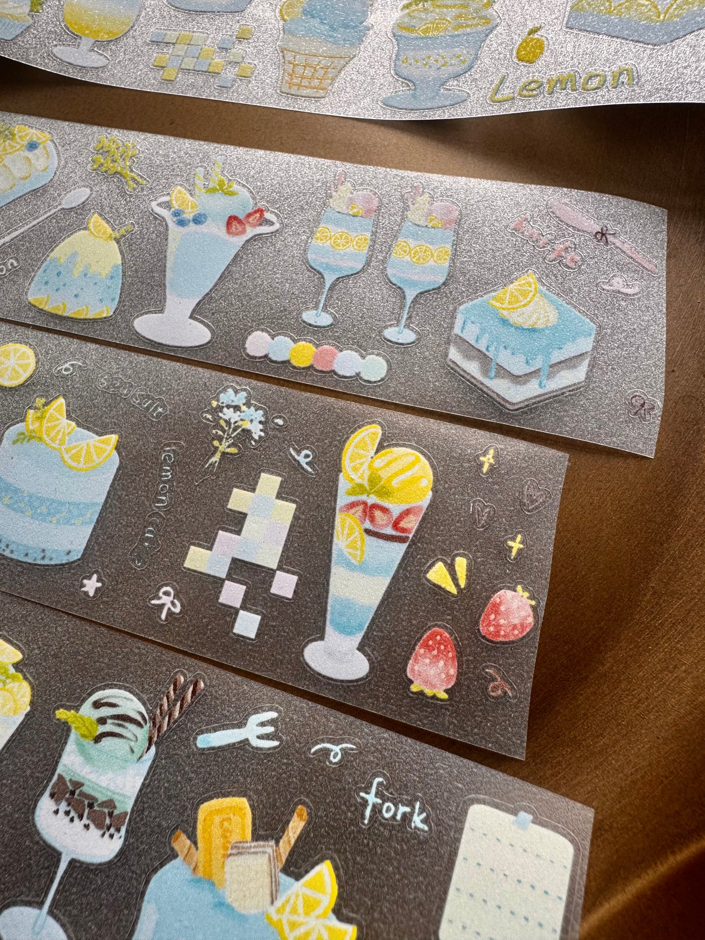 NEW! Yier Studio - Sea Salt Lemon | Kiss-cut | 4.5cm glitter PET Tape |  Release Paper | 4M