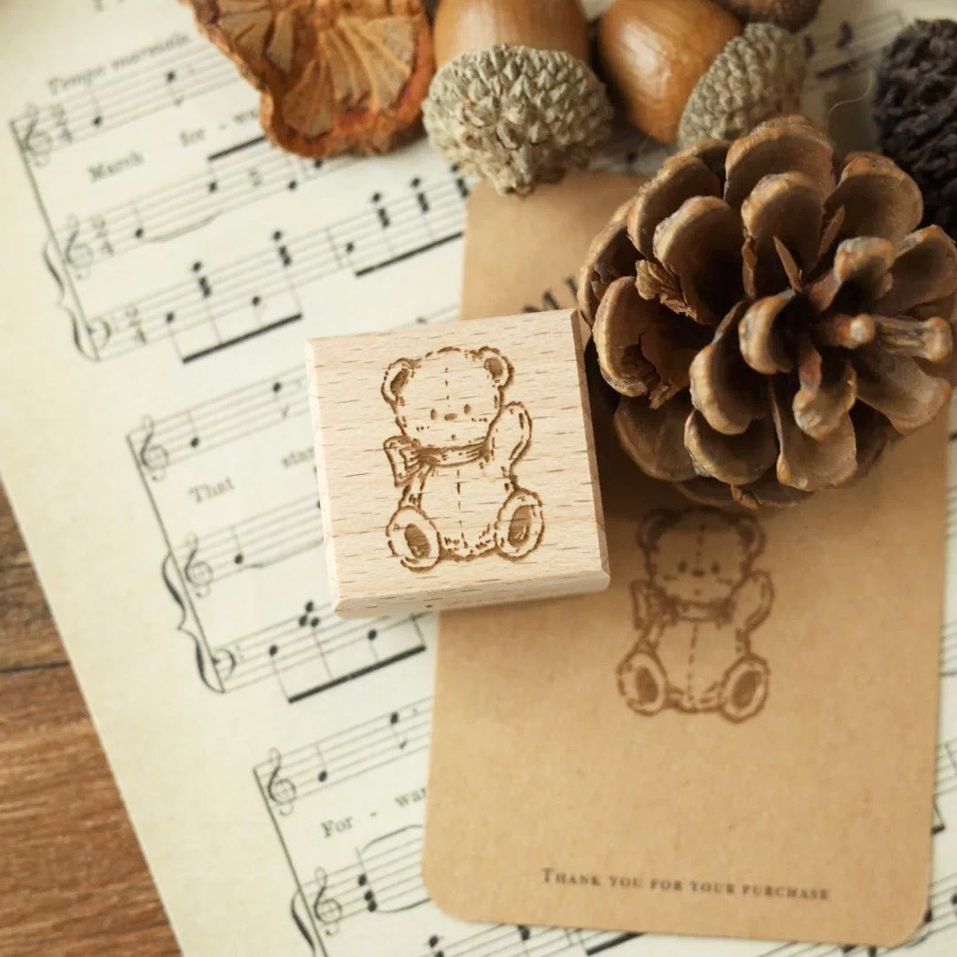 RESTOCK SOON!  Miao Fu Studio - Vintage Sewing Bear | 12pcs Stamp Set (ETA 07/07)