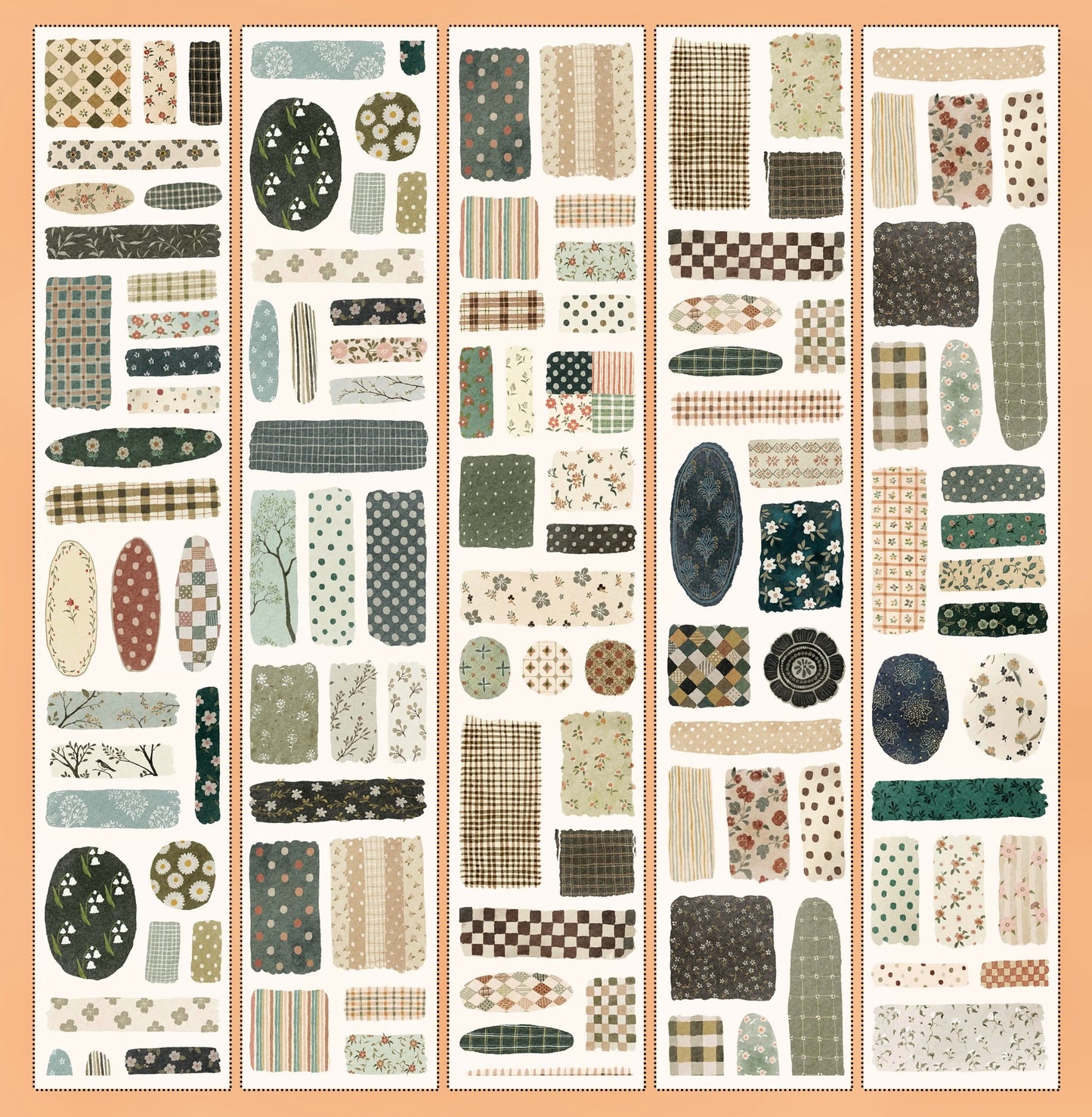 NEW! Yier Studio - Patchwork | Kiss-cut | 5cm Tape | Release Paper | 5M