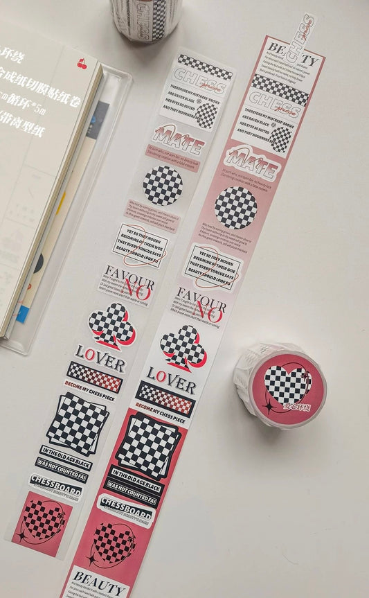 TPZ - Red | 4cm Kiss- cut Sticker Tape | Release Paper | 5M