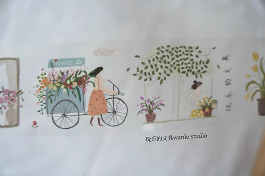 Wongyuanle Vol.6 - About Flower | 4cm PET Tape |  Release Paper