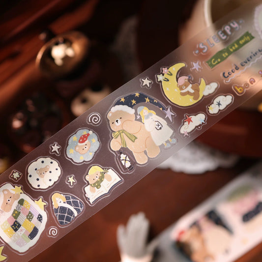 NEW! Yier Studio - A Goodnight Hug | Kiss-cut | 5cm PET Tape | Paper Tape | Release Paper | 5M
