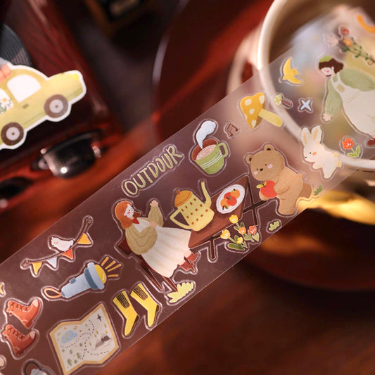 NEW! Yier Studio - Outing | Kiss-cut | 5cm PET Tape | Paper Tape | Release Paper | 5M