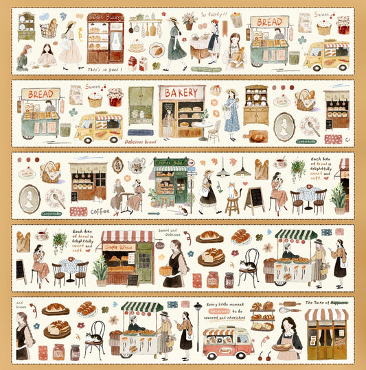 NEW! Yier Studio - Bakery Days | Kiss-cut | 5.5cm Tape | Release Paper | 5M