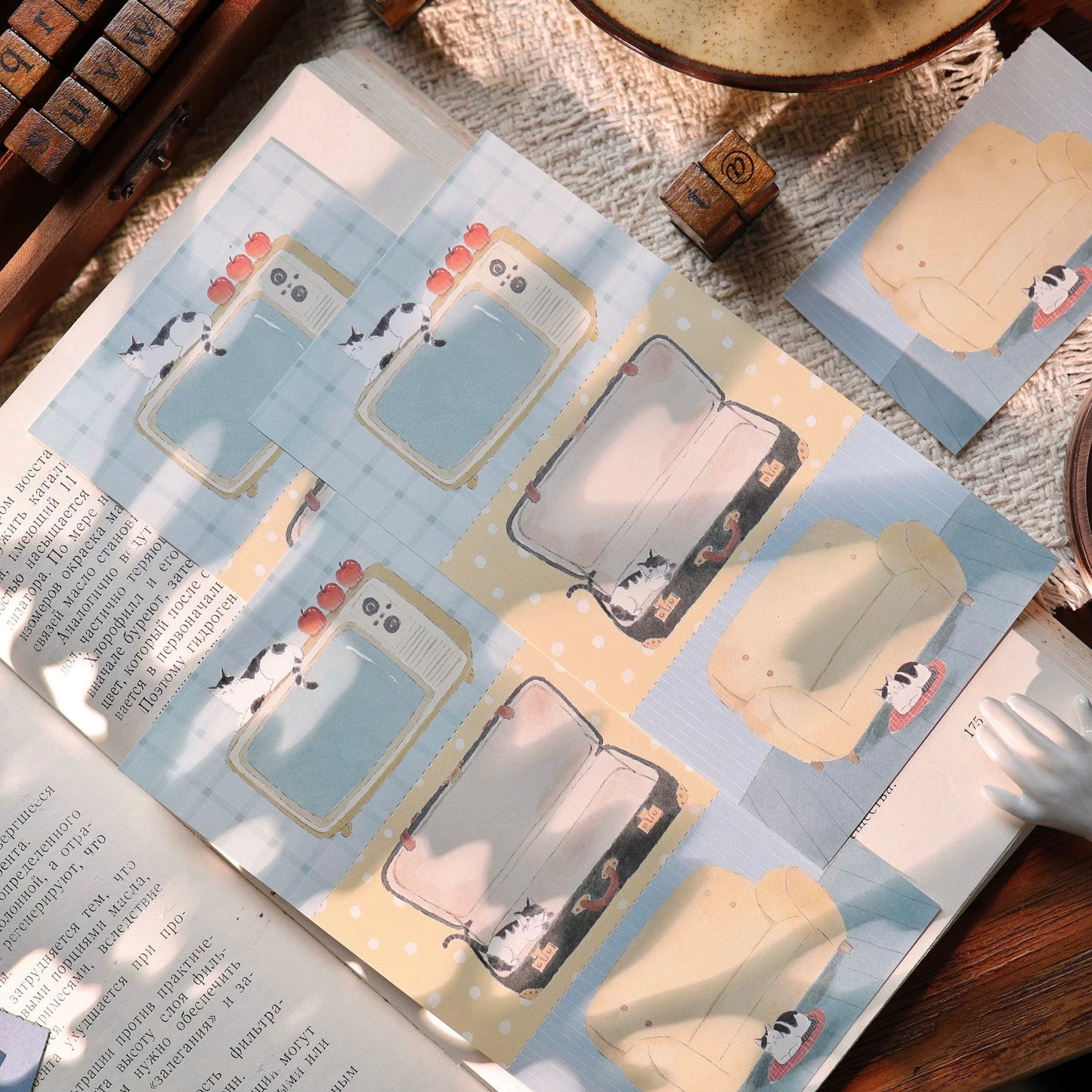 NEW! Yier Studio - Cats | 20pcs Memo Pad | Ephemera Paper