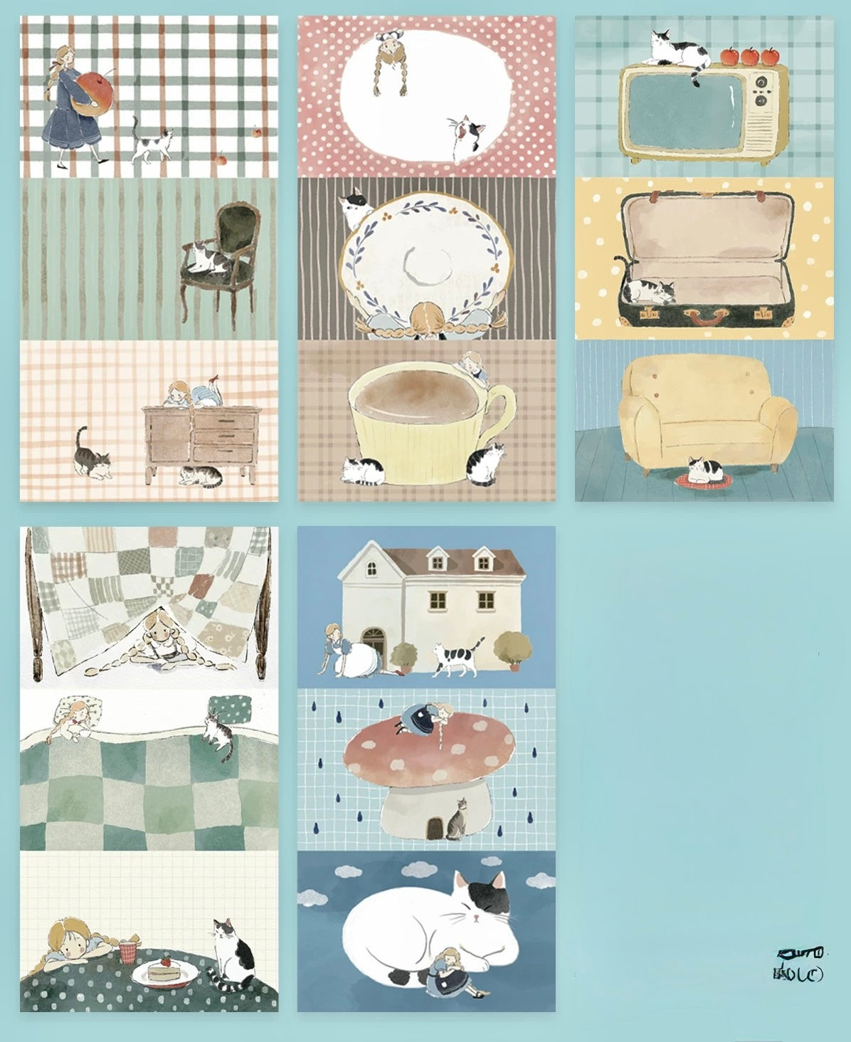 NEW! Yier Studio - Cats | 20pcs Memo Pad | Ephemera Paper