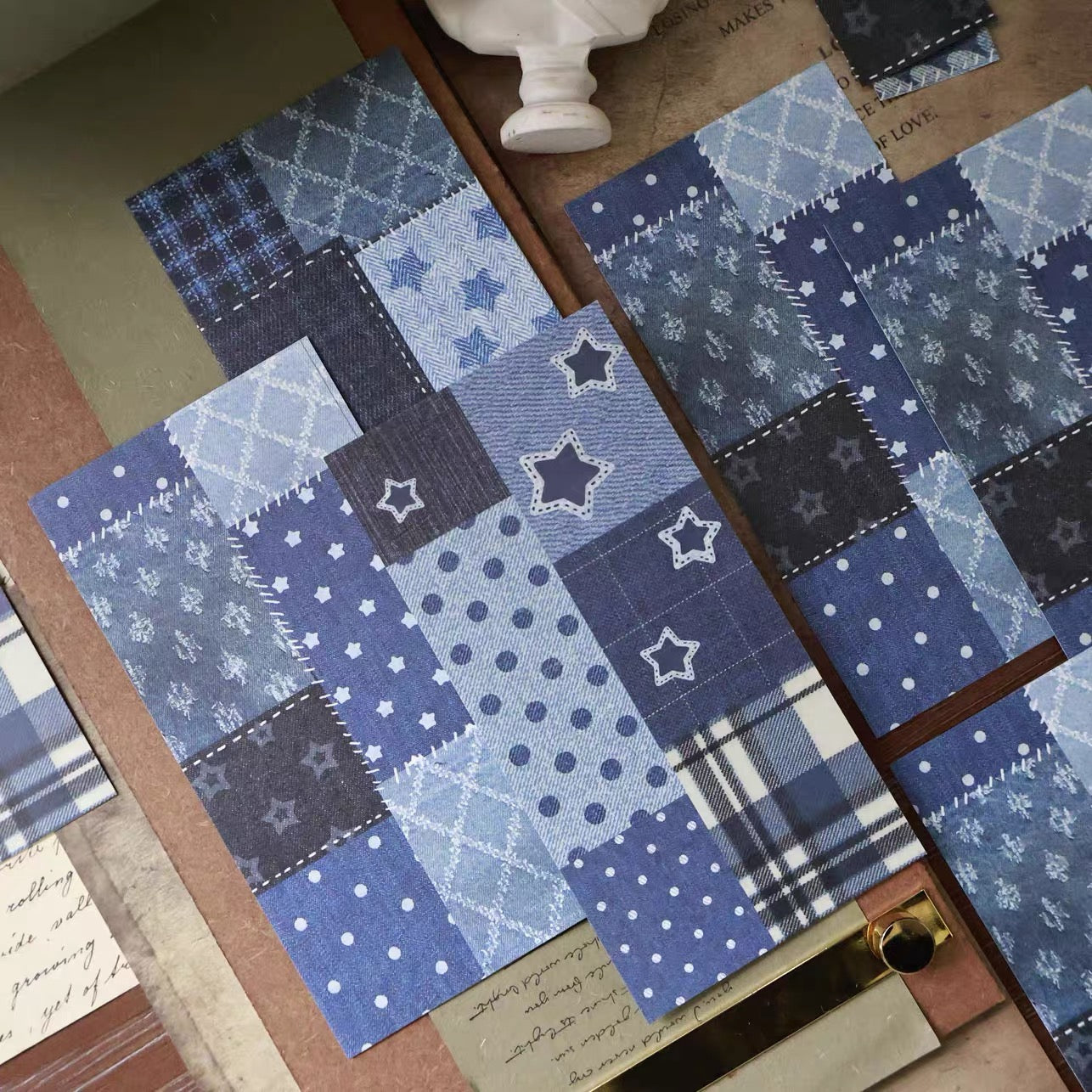 NEW! Yier Studio - Denim Blue | 24 pcs Memo Pad | Ephemera Paper
