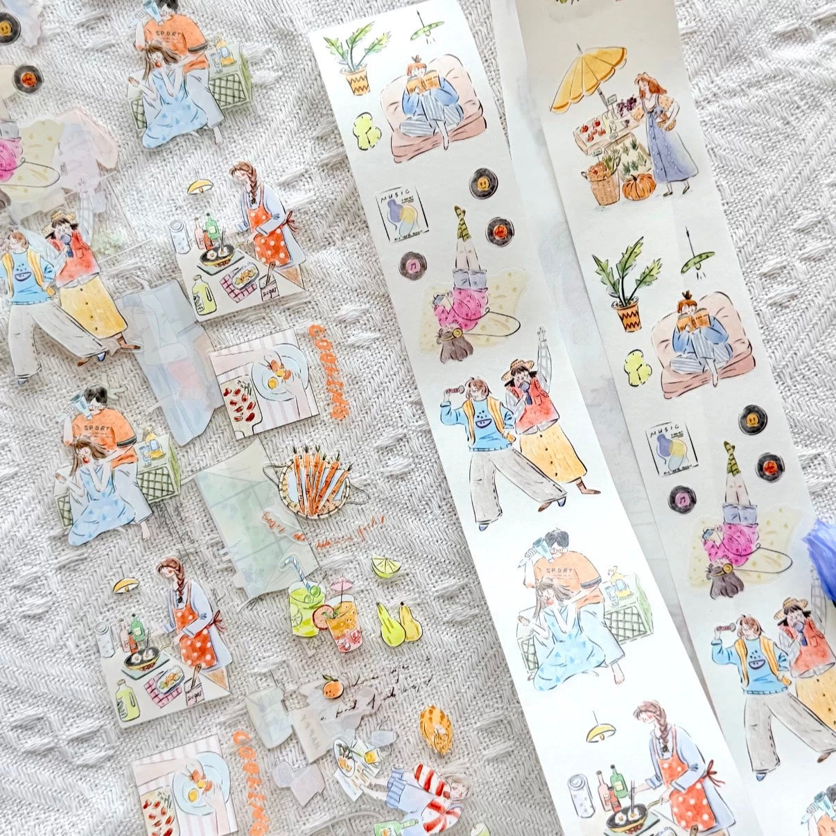 NEW! Lynn Illustration - Home Diary | Kiss-cut | 5cm Tape | Release Paper | 5M