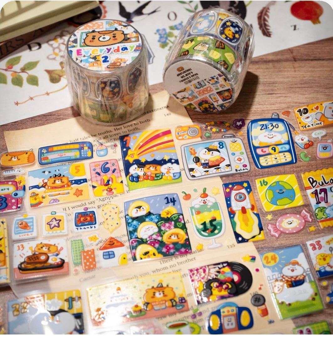 NEW! Bulan's  Studio - Everyday 2 | Kiss-cut | 4.5cm PET Tape | Release Paper | 5M