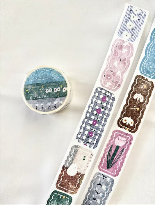 NEW! Pion - Ribbon | Kiss-cut | 2.5cm  Washi Tape | Release Paper | 5M