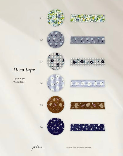 NEW! Pion - Deco Tape | 1.5cm Washi Tape | NO Release Paper | 5M