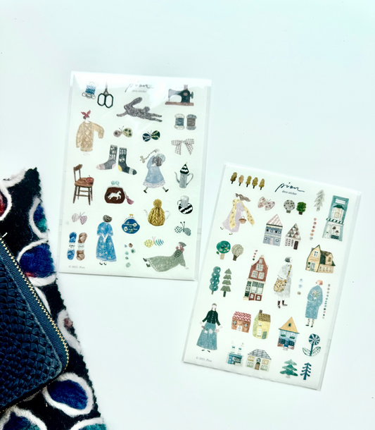 NEW! Pion | Kiss-cut | Walk/ Fabric Sticker|  2 Sheets Sticker