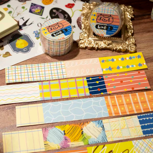 NEW! Bulan's  Studio - Line | 3cm Washi Tape | Release Paper | 5M