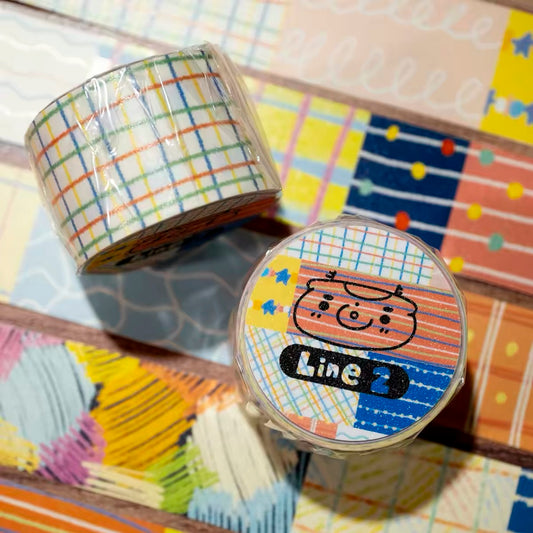 NEW! Bulan's  Studio - Line | 3cm Washi Tape | Release Paper | 5M