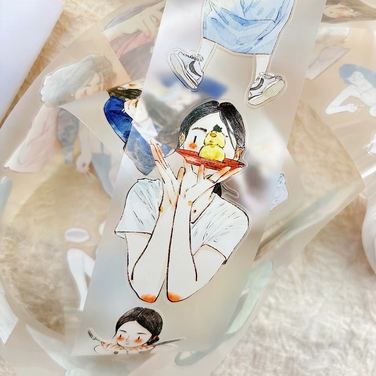 NEW! DingDing - No.57 Foodie Girls | Kiss-cut | 5.5cm Tape | Release Paper | 10M