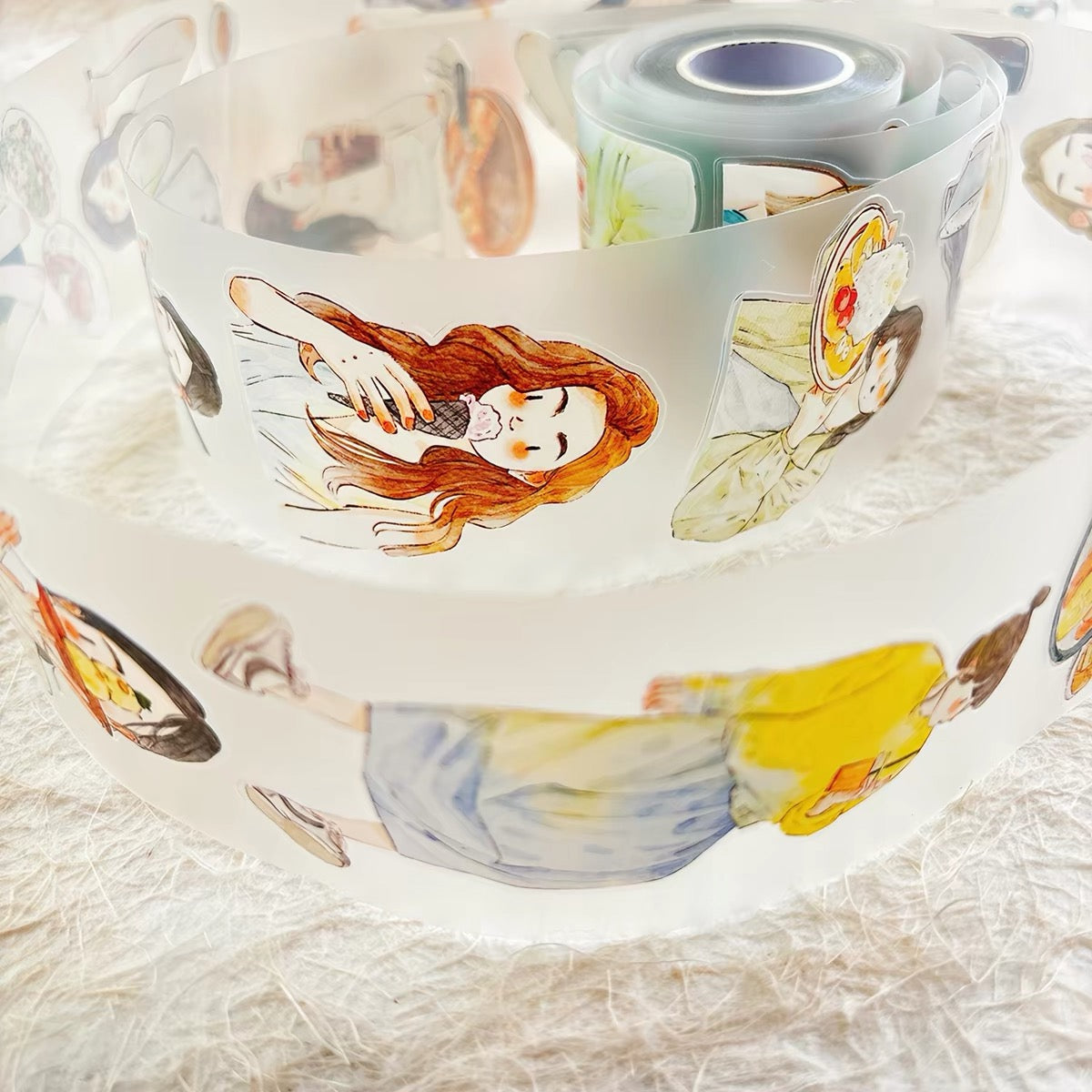 NEW! DingDing - No.57 Foodie Girls | Kiss-cut | 5.5cm Tape | Release Paper | 10M