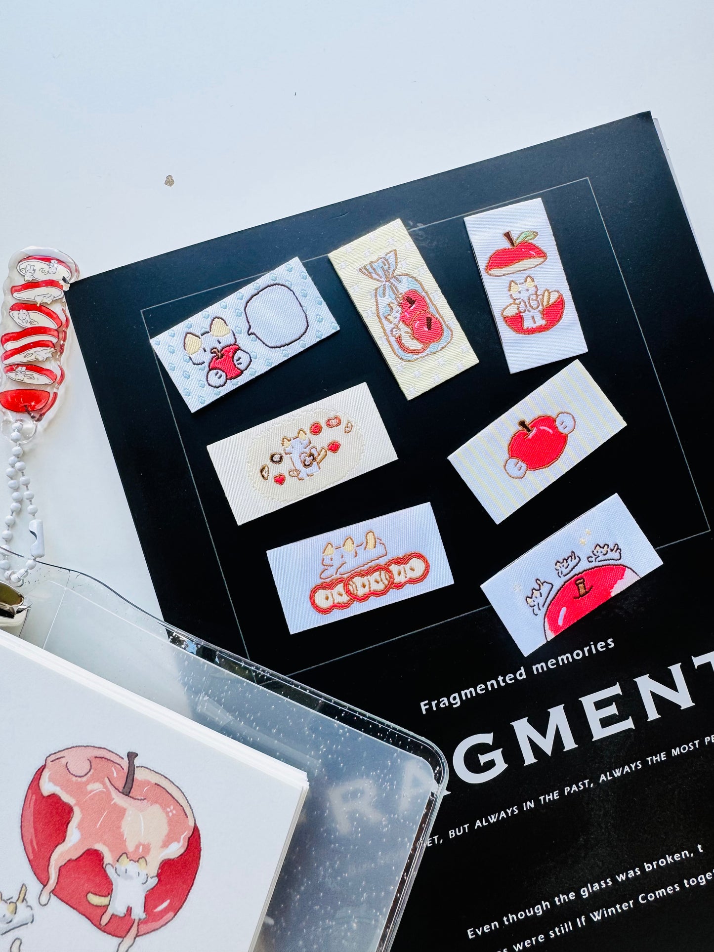 NEW! Light Rain Studio - 7pcs Fabric Stickers | Decoration | Journaling Accessories