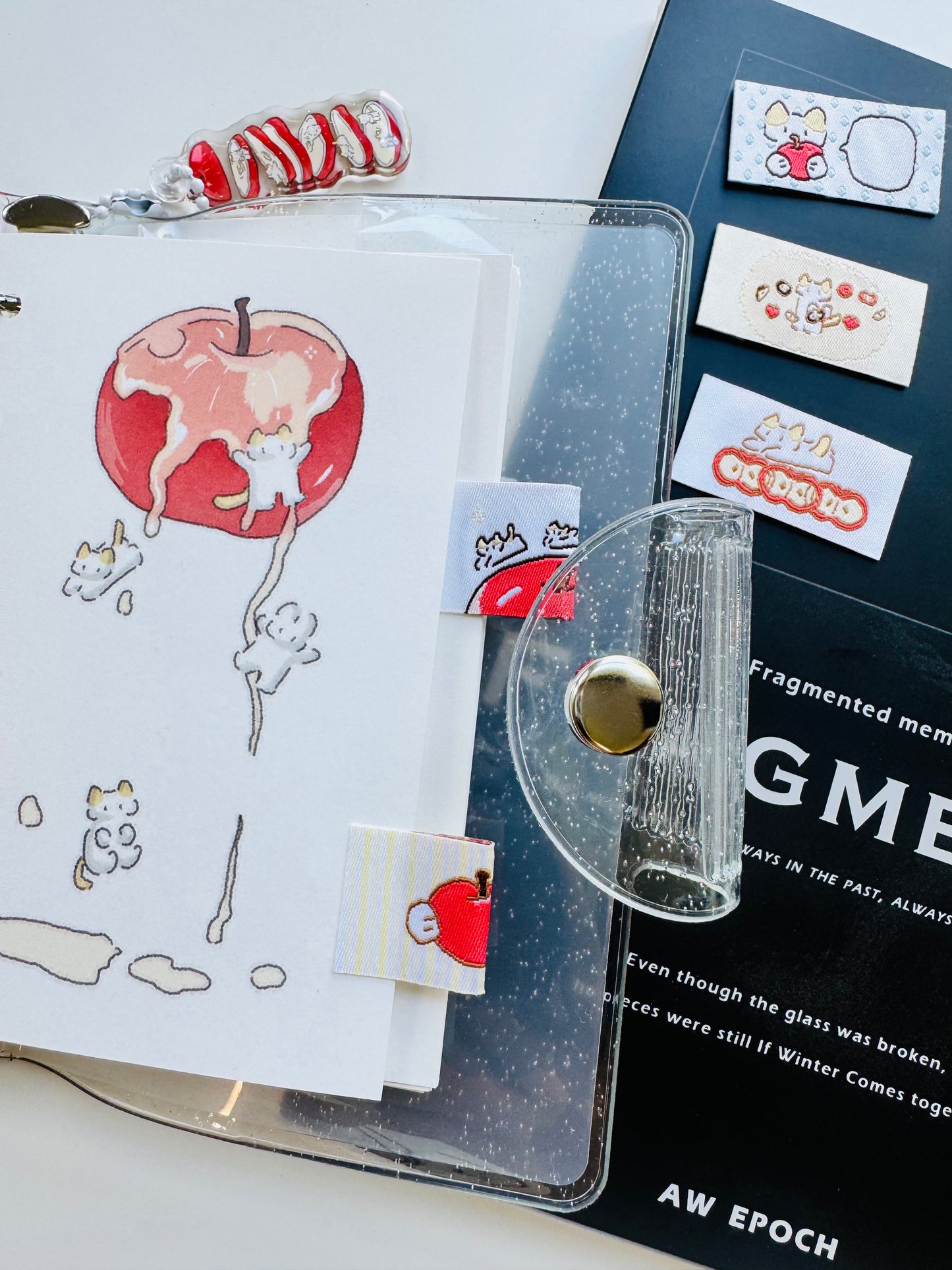 NEW! Light Rain Studio - 7pcs Fabric Stickers | Decoration | Journaling Accessories