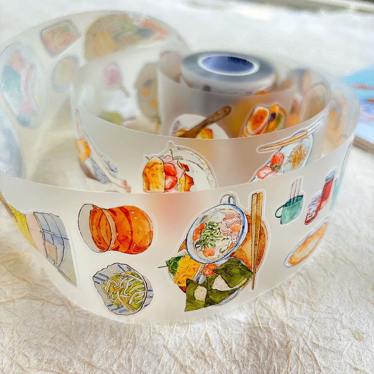 NEW! DingDing - No.56 Little Food Moments | Kiss-cut | 5cm Tape | Release Paper | 10M