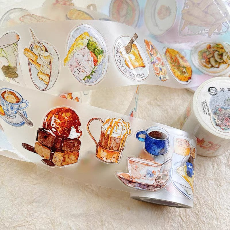 NEW! DingDing - No.56 Little Food Moments | Kiss-cut | 5cm Tape | Release Paper | 10M