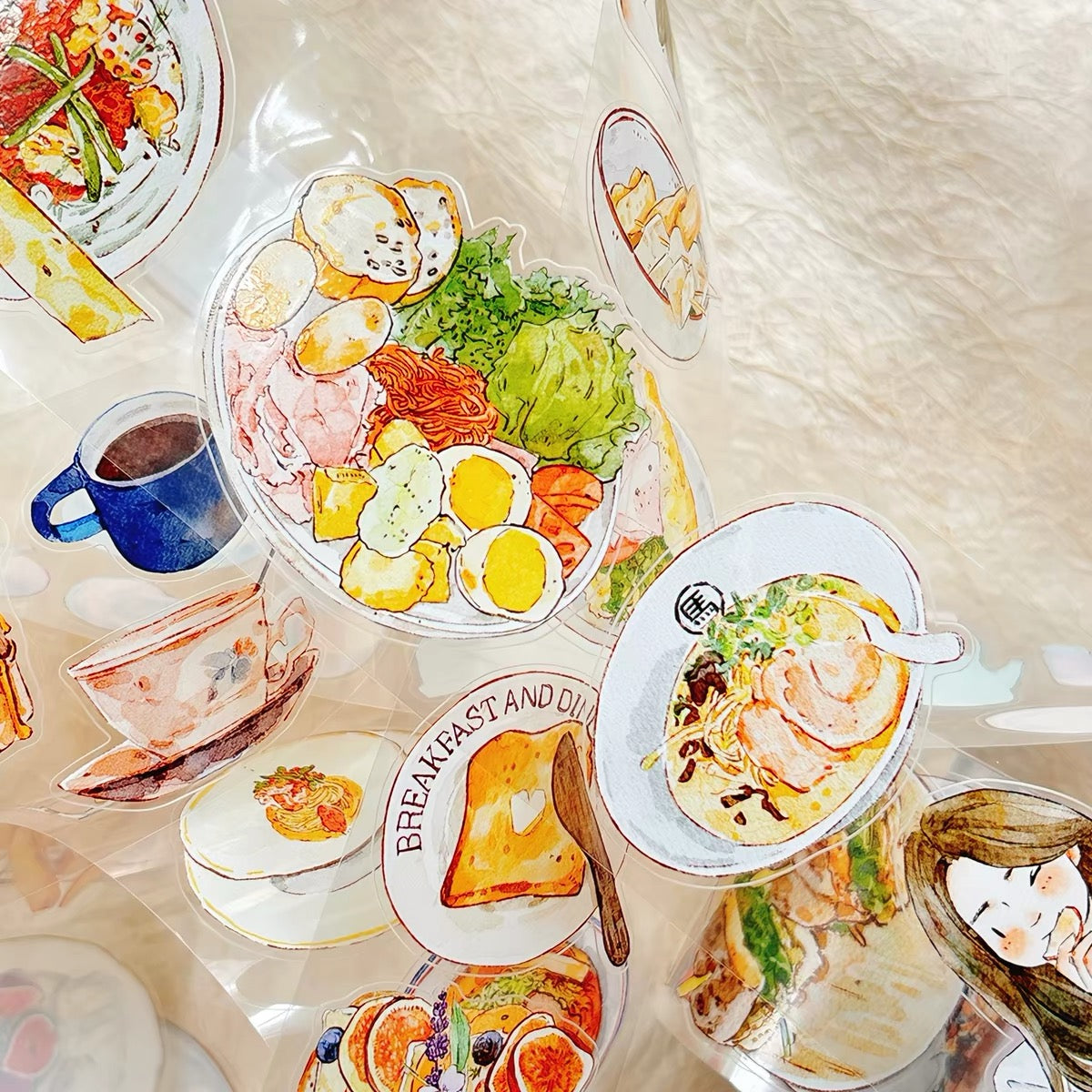 NEW! DingDing - No.56 Little Food Moments | Kiss-cut | 5cm Tape | Release Paper | 10M