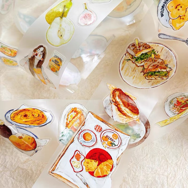 NEW! DingDing - No.56 Little Food Moments | Kiss-cut | 5cm Tape | Release Paper | 10M