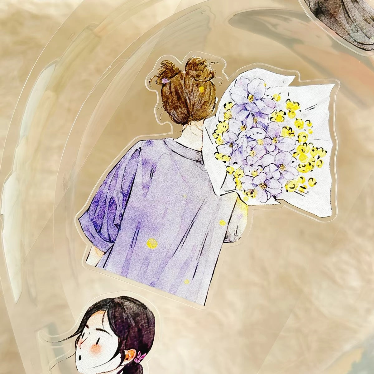 NEW! DingDing - No.58 With Flowers | Kiss-cut | 5cm Tape | Release Paper | 10M