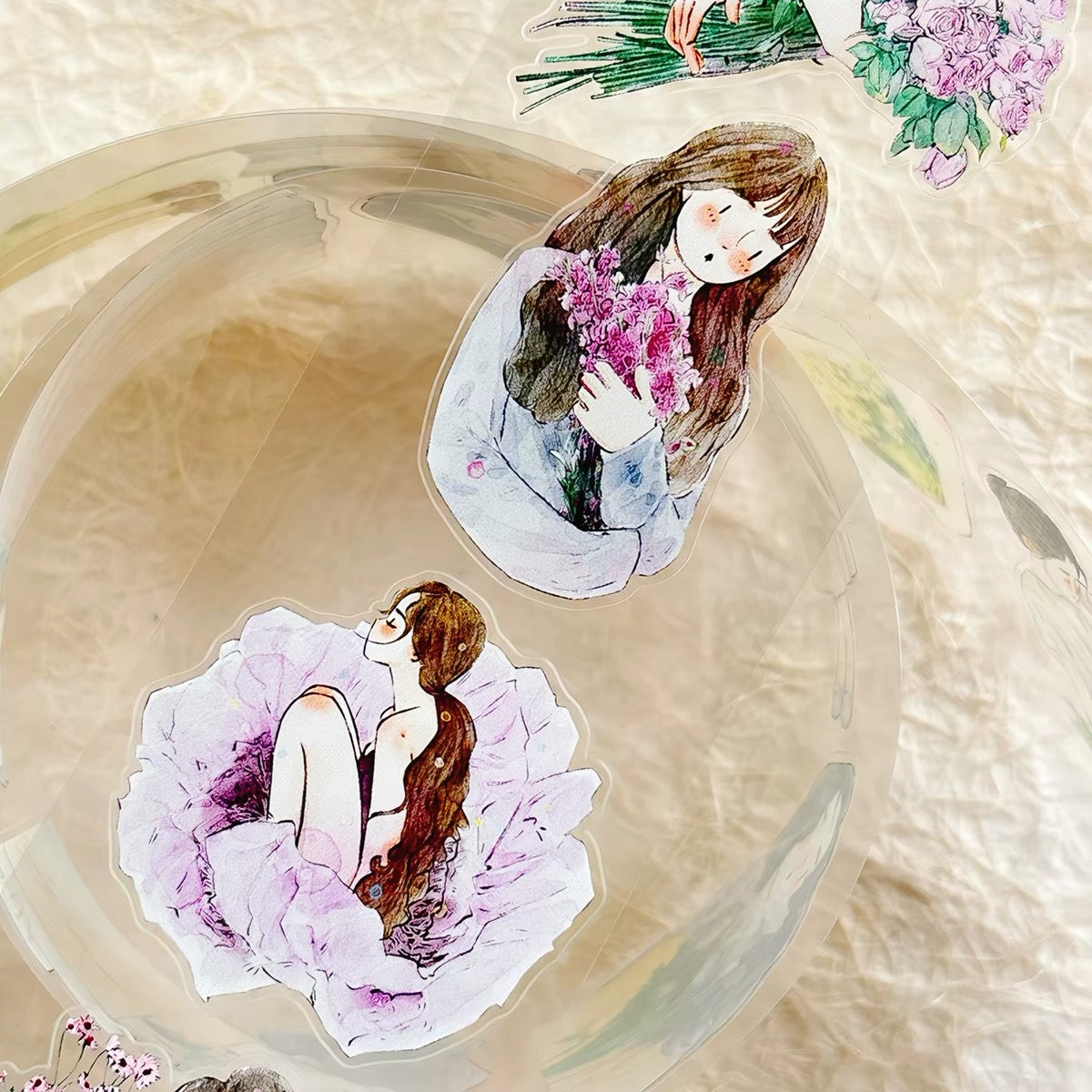 NEW! DingDing - No.58 With Flowers | Kiss-cut | 5cm Tape | Release Paper | 10M