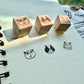 NEW! Shu Studio - Little Meow Collection | 3pcs Rubber Stamp Set