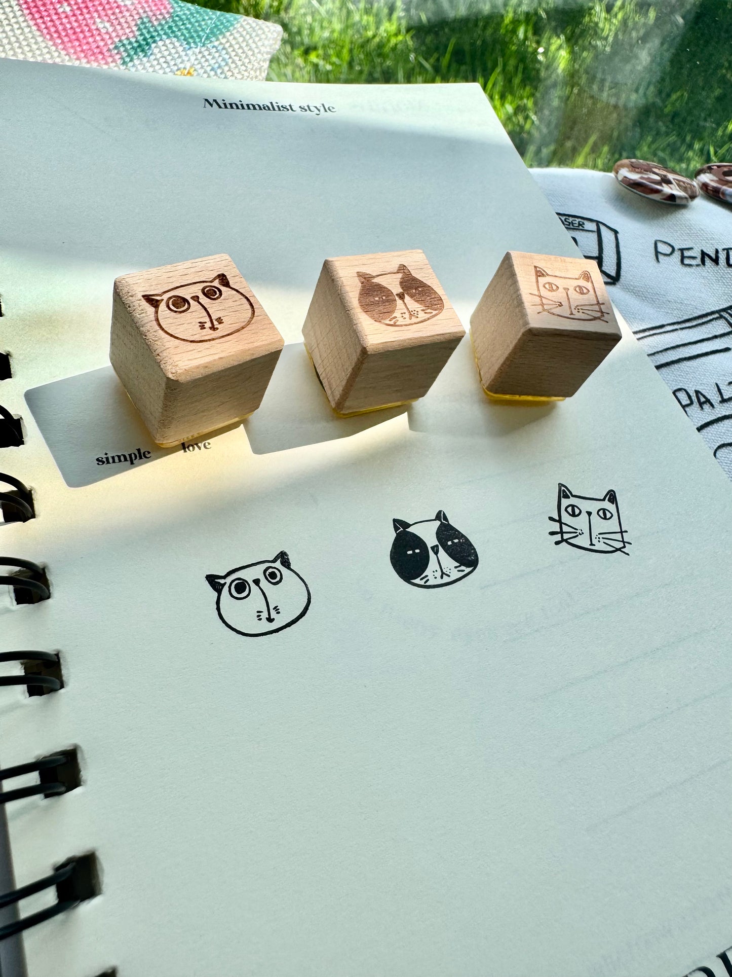 NEW! Shu Studio - Little Meow Collection | 3pcs Rubber Stamp Set