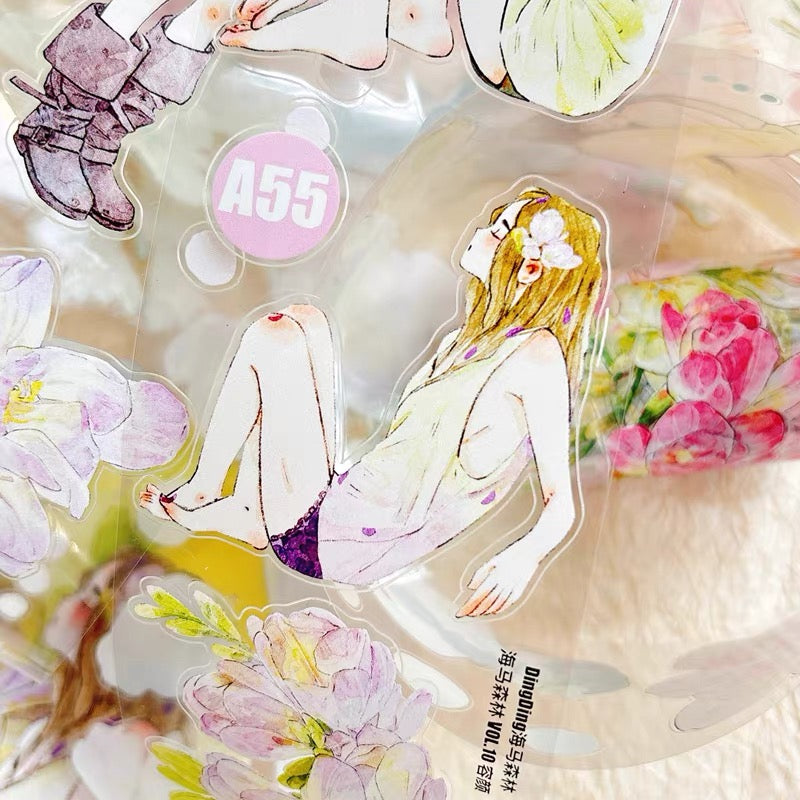 NEW! DingDing - A55 Purple | Kiss-cut | 6cm PET Tape | Release Paper | 5M