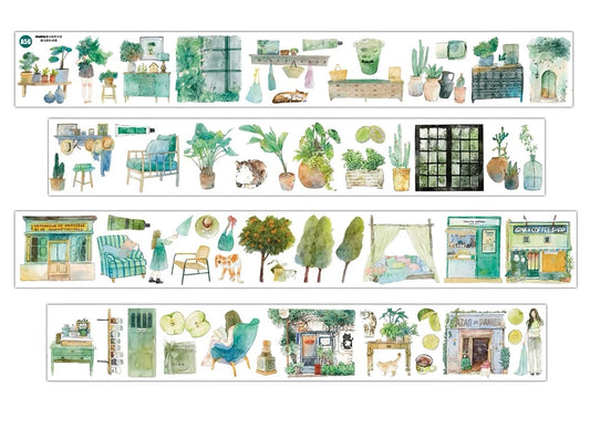 NEW! DingDing - A56 Green | Kiss-cut | 6cm PET Tape | Release Paper | 5M