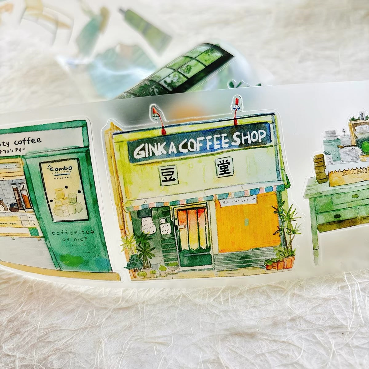 NEW! DingDing - A56 Green | Kiss-cut | 6cm PET Tape | Release Paper | 5M