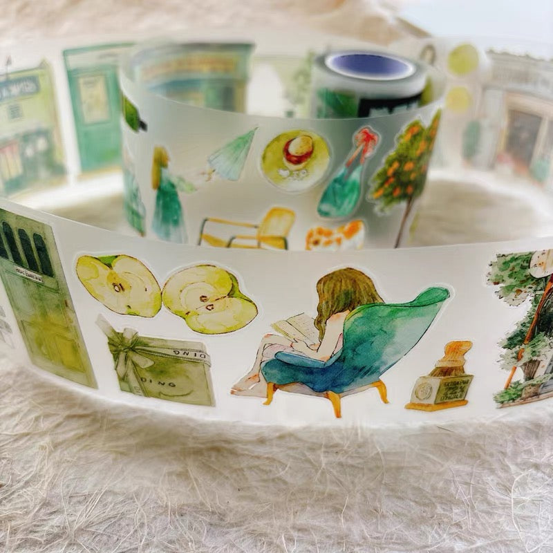 NEW! DingDing - A56 Green | Kiss-cut | 6cm PET Tape | Release Paper | 5M