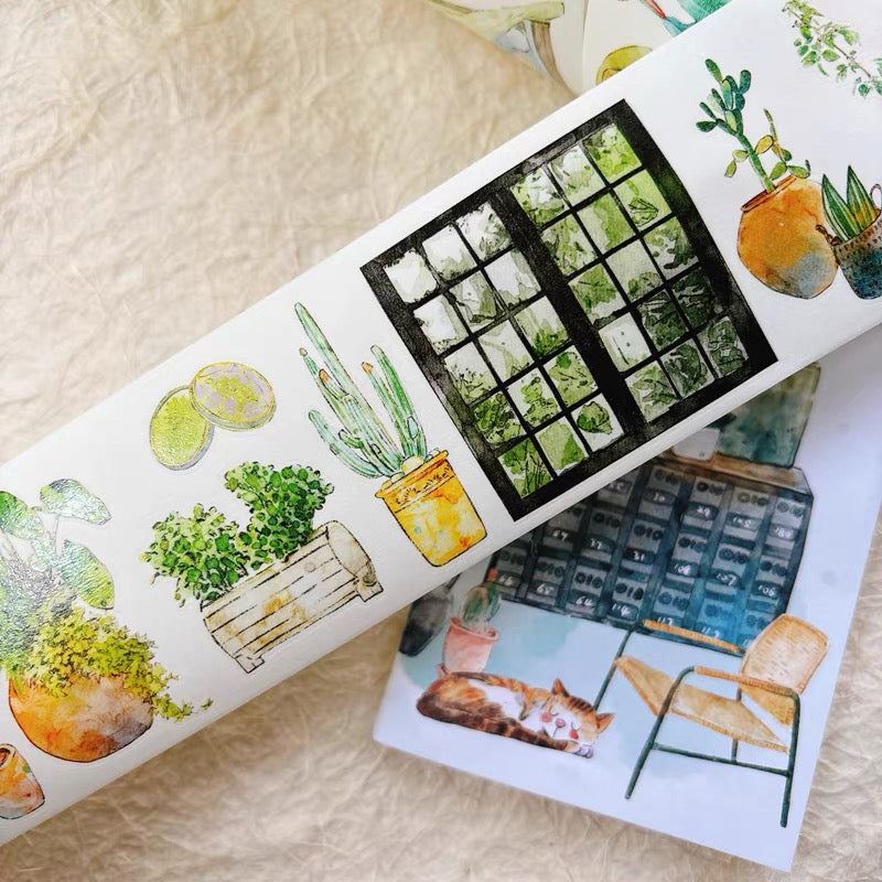 NEW! DingDing - A56 Green | Kiss-cut | 6cm PET Tape | Release Paper | 5M