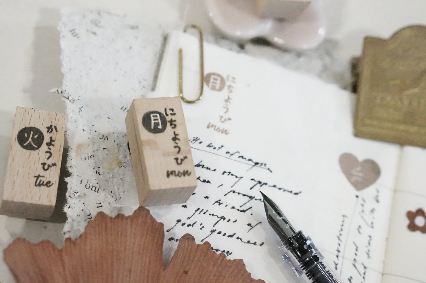 Black Milk Project - Days in a week (Japanese) | 7pcs Rubber Stamp Set