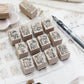 Black Milk Project - This Moment | Month Set | 12pcs Rubber Stamp Set