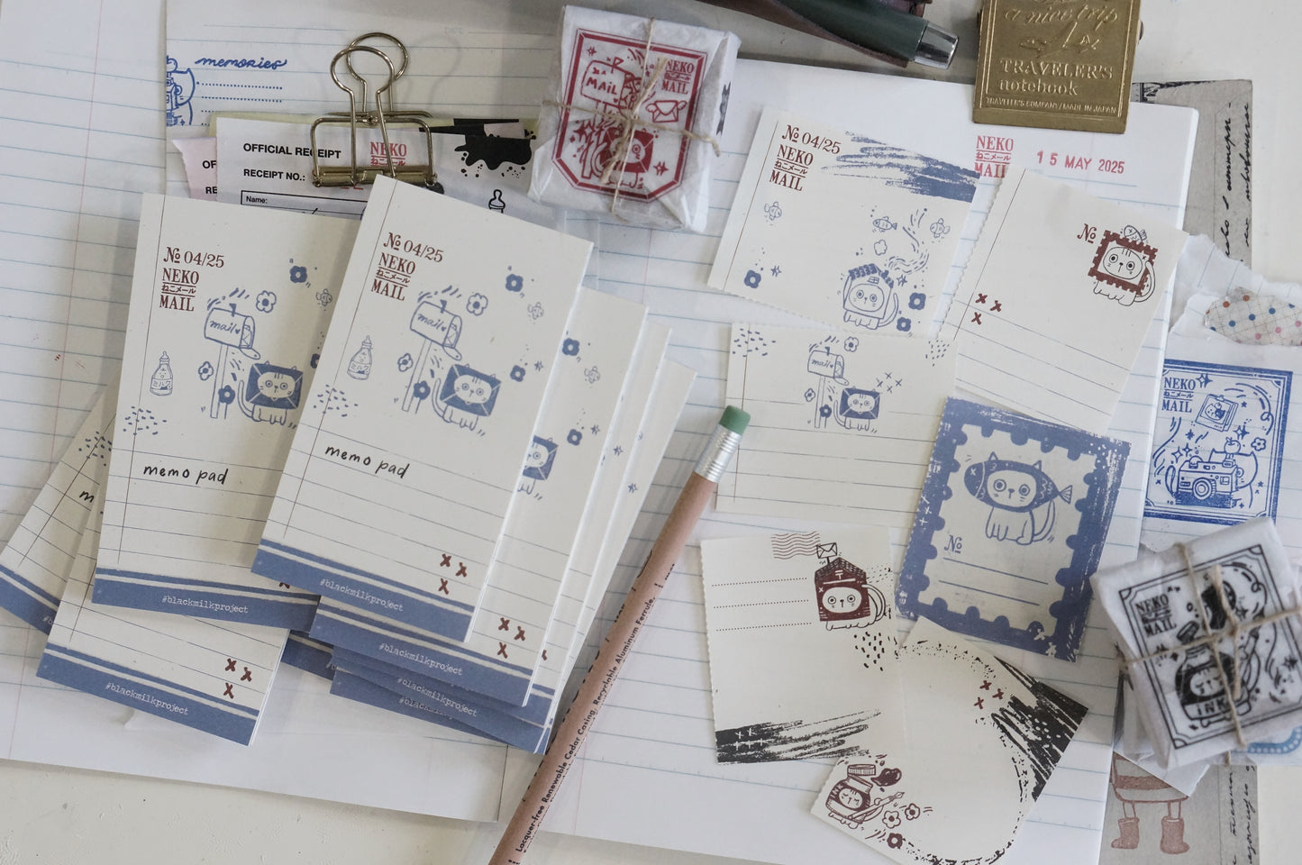 NEW! Black Milk Project - Neko Mail | 30 Pages | Perforated Memo Pad | Ephemera Paper