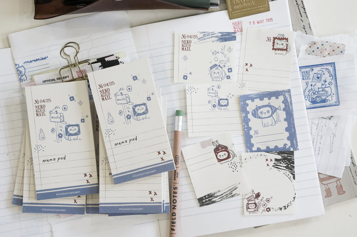NEW! Black Milk Project - Neko Mail | 30 Pages | Perforated Memo Pad | Ephemera Paper
