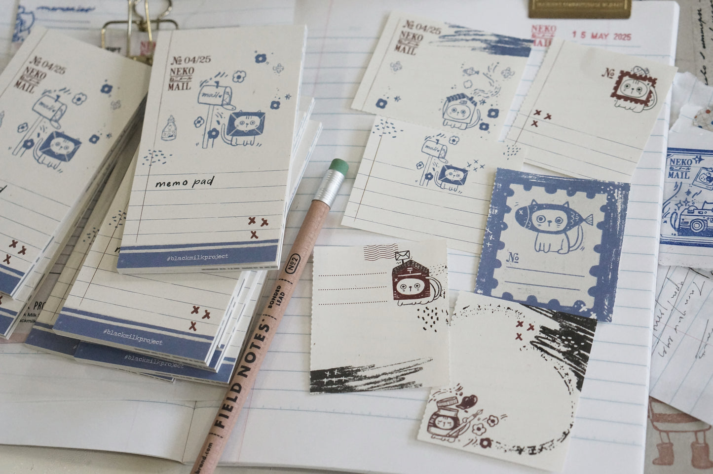 NEW! Black Milk Project - Neko Mail | 30 Pages | Perforated Memo Pad | Ephemera Paper